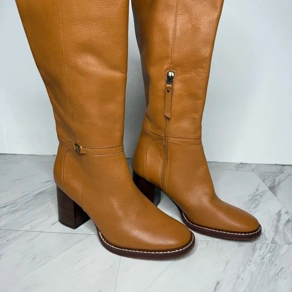 Sam Edelman Elsy Brown Leather Heeled Tall Boot 6 1/2 M - Picture 10 of 15